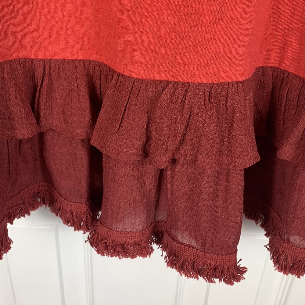 Nwt Umgee Rust Top With Brownish Ruffles. Has Sho… - image 5